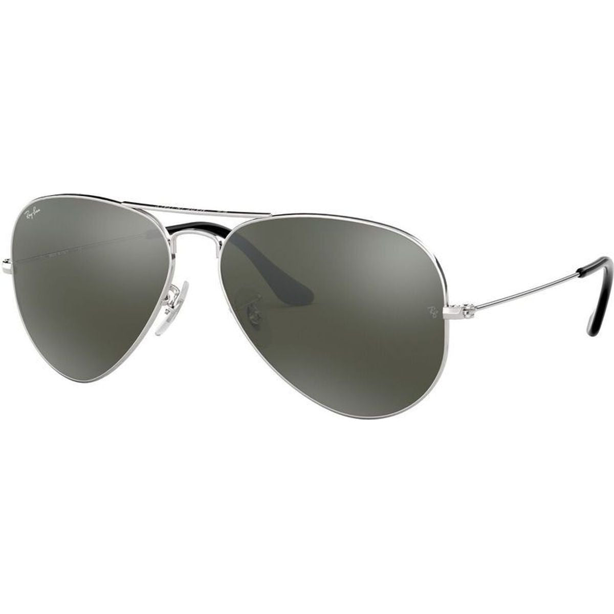 Aviator Classic RB3025, Silver Crystal/Grey Mirror Glass Lenses 62 Eye Size