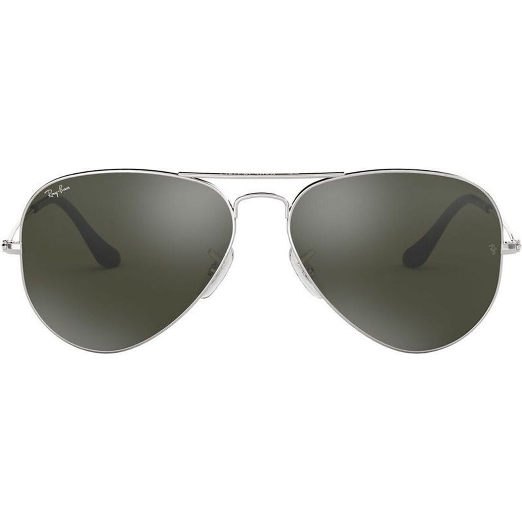 Aviator Classic RB3025, Silver Crystal/Grey Mirror Glass Lenses 62 Eye Size