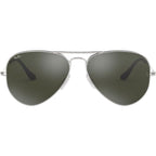 Aviator Classic RB3025, Silver Crystal/Grey Mirror Glass Lenses 62 Eye Size