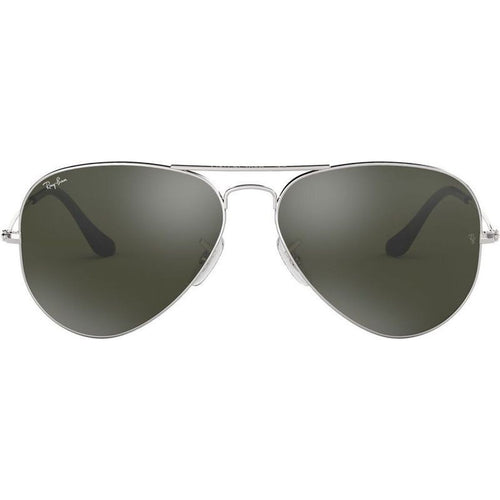 Aviator Classic RB3025, Silver Crystal/Grey Mirror Glass Lenses 62 Eye Size