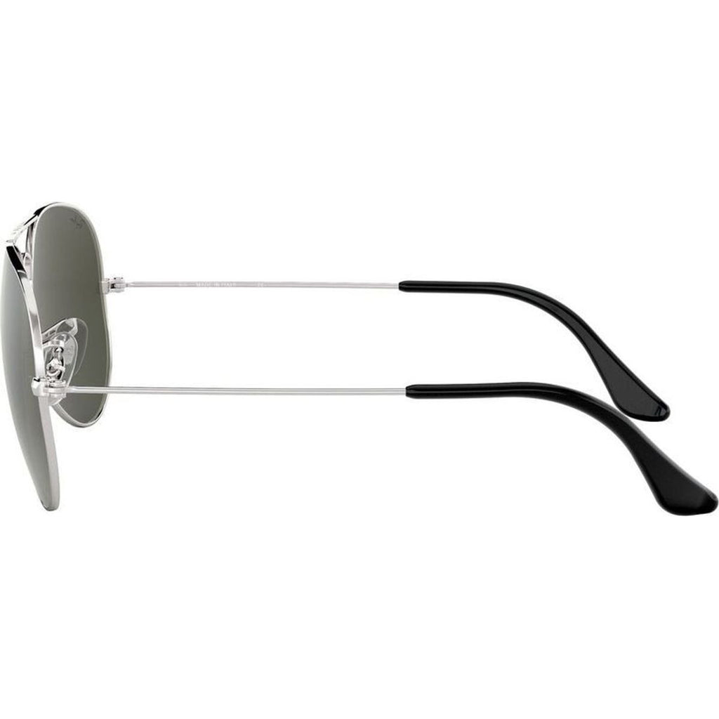 Aviator Classic RB3025, Silver Crystal/Grey Mirror Glass Lenses 62 Eye Size