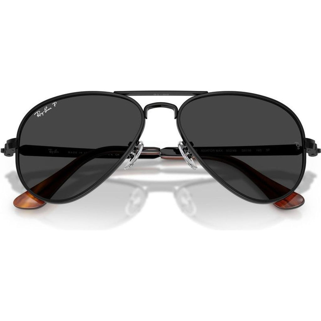 Aviator Max RB3925, Black/Black Polarised Glass Lenses 58 Eye Size