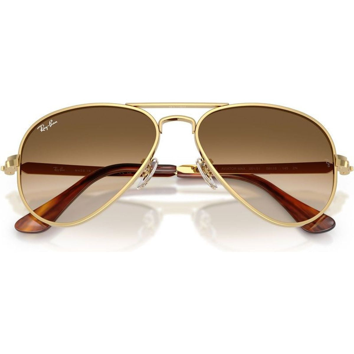 Aviator Max RB3925, Arista/Brown Clear Gradient Glass Lenses 58 Eye Size