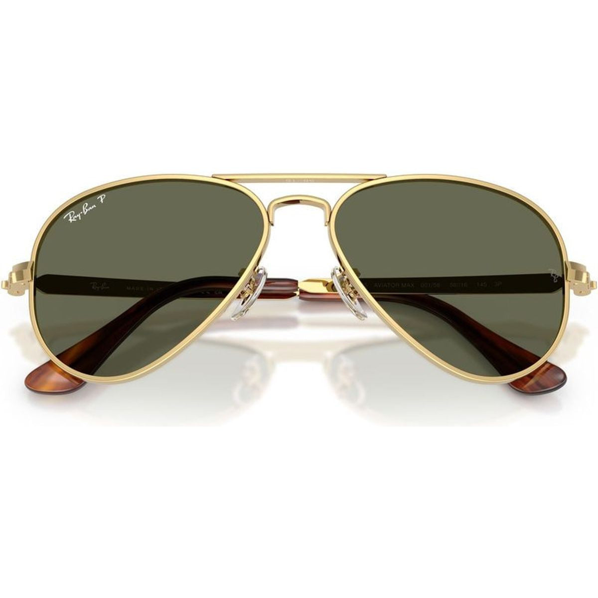 Aviator Max RB3925, Arista/Green Polarised Glass Lenses 62 Eye Size