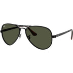 Aviator Max RB3925, Black/Green Glass Lenses 58 Eye Size