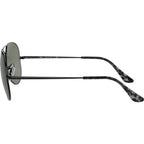 Aviator Metal II RB3689, Black/Green Glass Lenses 58 Eye Size