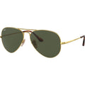 Aviator Metal II RB3689, Gold/Green Glass Lenses 58 Eye Size