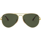 Aviator Metal II RB3689, Gold/Green Glass Lenses 58 Eye Size