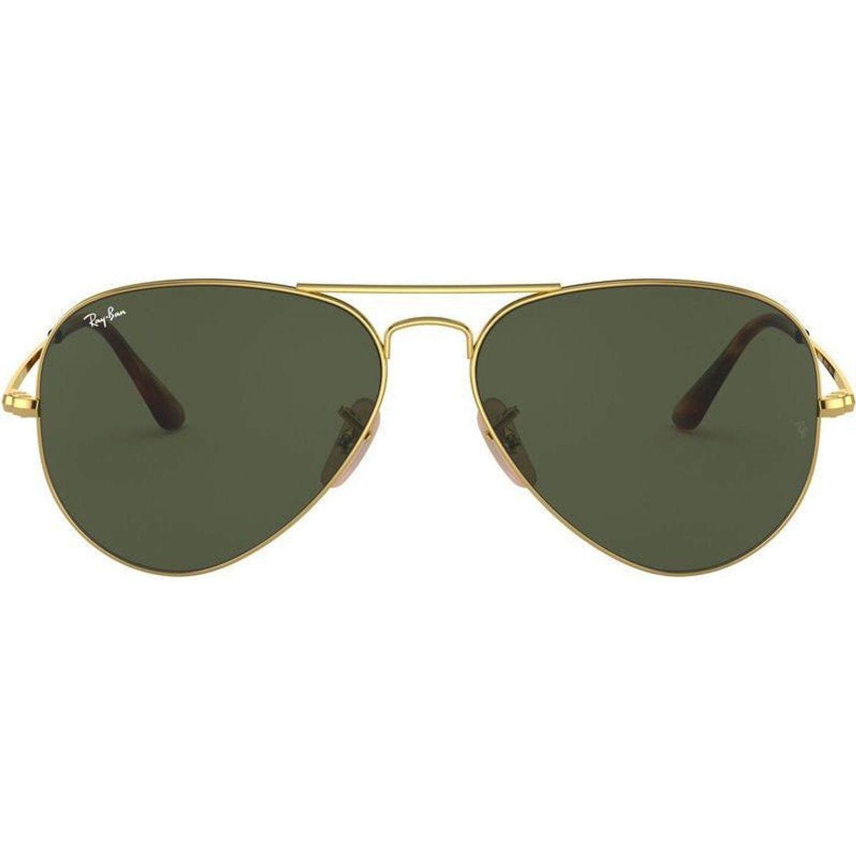 Aviator Metal II RB3689, Gold/Green Glass Lenses 58 Eye Size