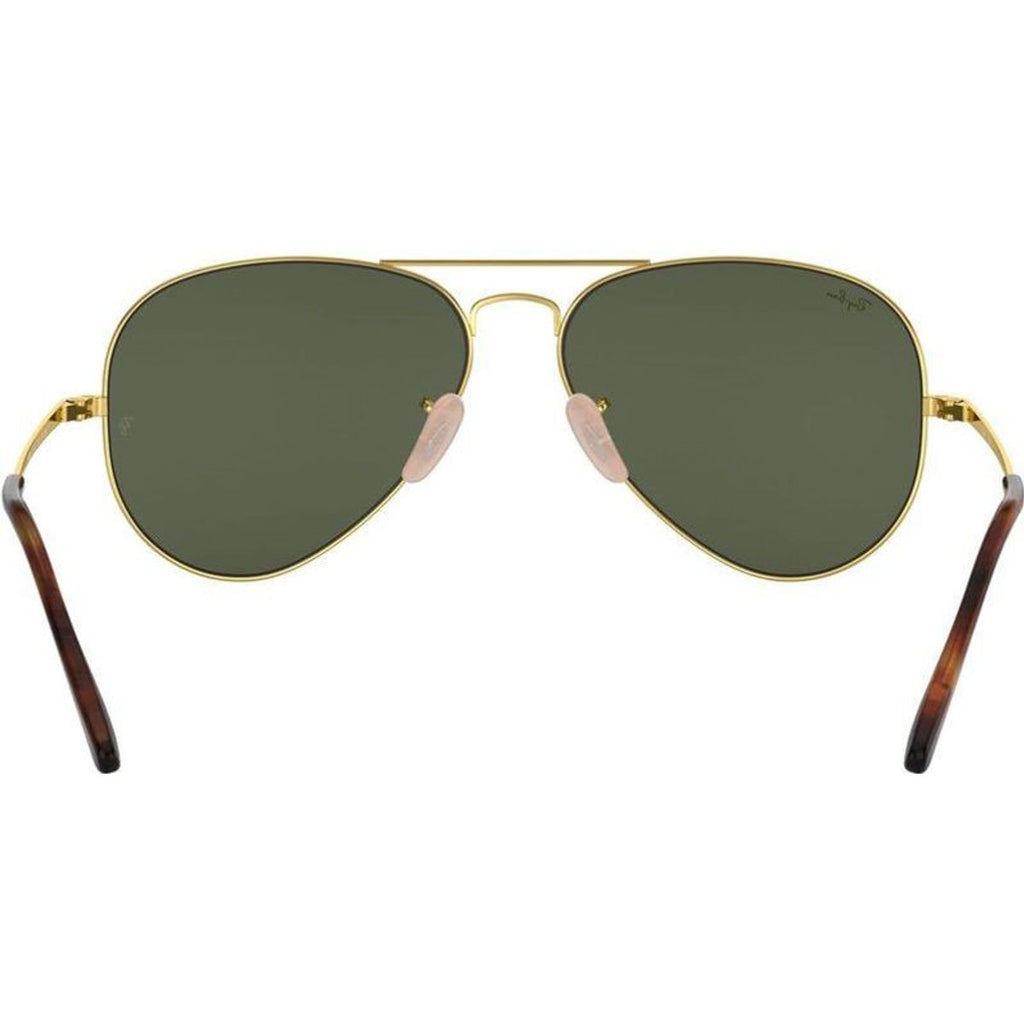 Aviator Metal II RB3689, Gold/Green Glass Lenses 58 Eye Size