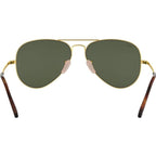 Aviator Metal II RB3689, Gold/Green Glass Lenses 58 Eye Size