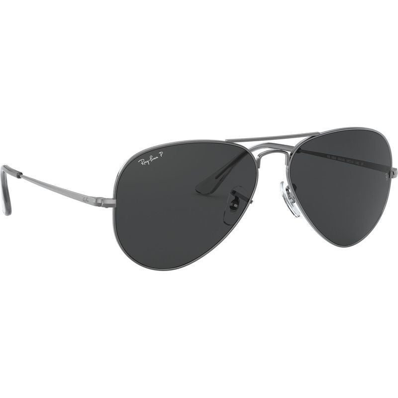 Aviator Metal II RB3689, Gunmetal/Black Polarised Glass Lenses 58 Eye Size