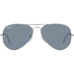 Aviator Classic RB3025, Silver/Blue Glass Polarised Lenses 58 Eye Size