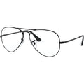 Aviator RX6489, Black/Clear Lenses 58 Eye Size