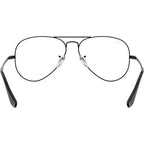 Aviator RX6489, Black/Clear Lenses 58 Eye Size