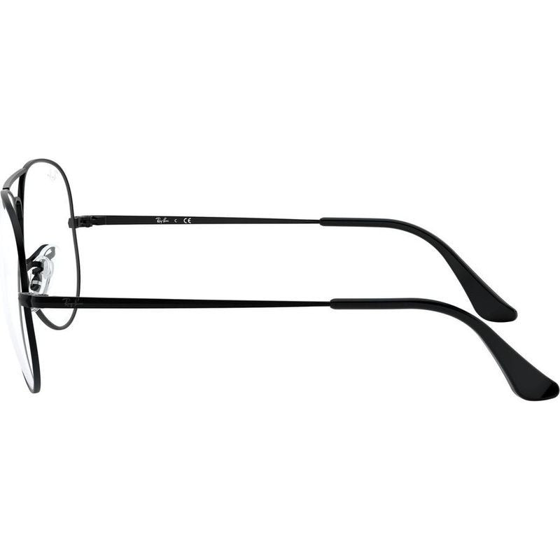 Aviator RX6489, Black/Clear Lenses 58 Eye Size