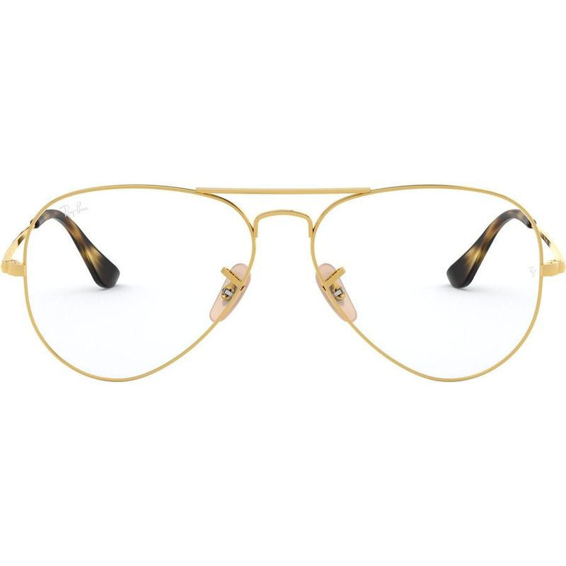 Aviator RX6489, Gold/Clear Lenses 58 Eye Size