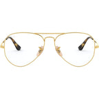 Aviator RX6489, Gold/Clear Lenses 58 Eye Size