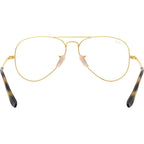 Aviator RX6489, Gold/Clear Lenses 58 Eye Size