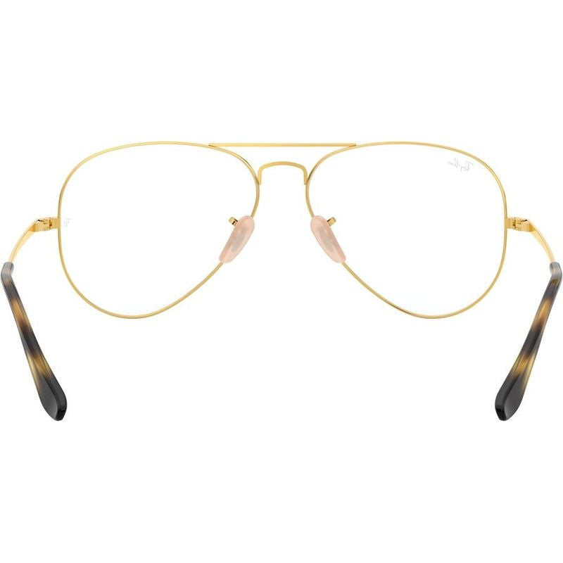 Aviator RX6489, Gold/Clear Lenses 58 Eye Size