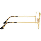 Aviator RX6489, Gold/Clear Lenses 58 Eye Size