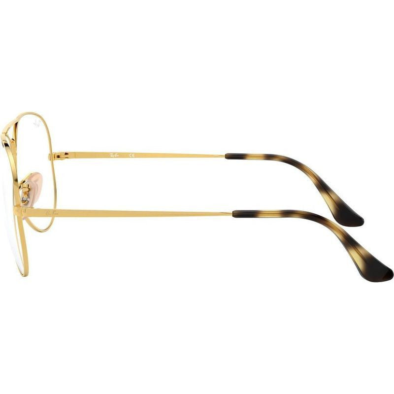 Aviator RX6489, Gold/Clear Lenses 58 Eye Size