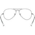 Aviator RX6489, Gunmetal/Clear Lenses 58 Eye Size