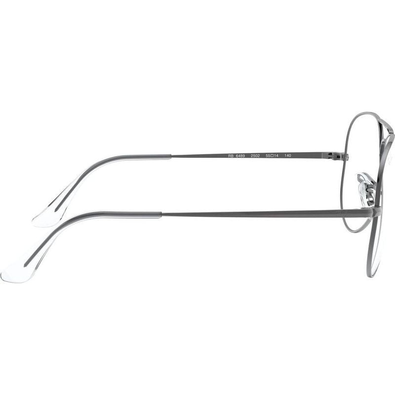 Aviator RX6489, Gunmetal/Clear Lenses 58 Eye Size