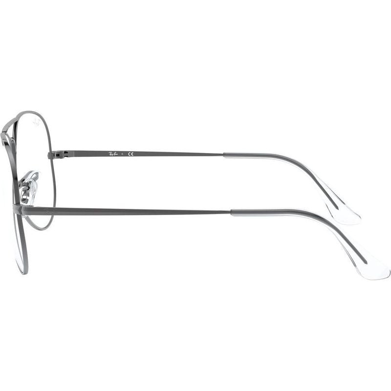 Aviator RX6489, Gunmetal/Clear Lenses 58 Eye Size