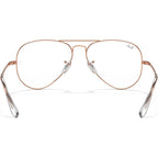 Aviator RX6489, Rose Gold/Clear Lenses 58 Eye Size