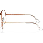 Aviator RX6489, Rose Gold/Clear Lenses 55 Eye Size
