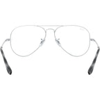 Aviator RX6489, Silver/Clear Lenses 58 Eye Size