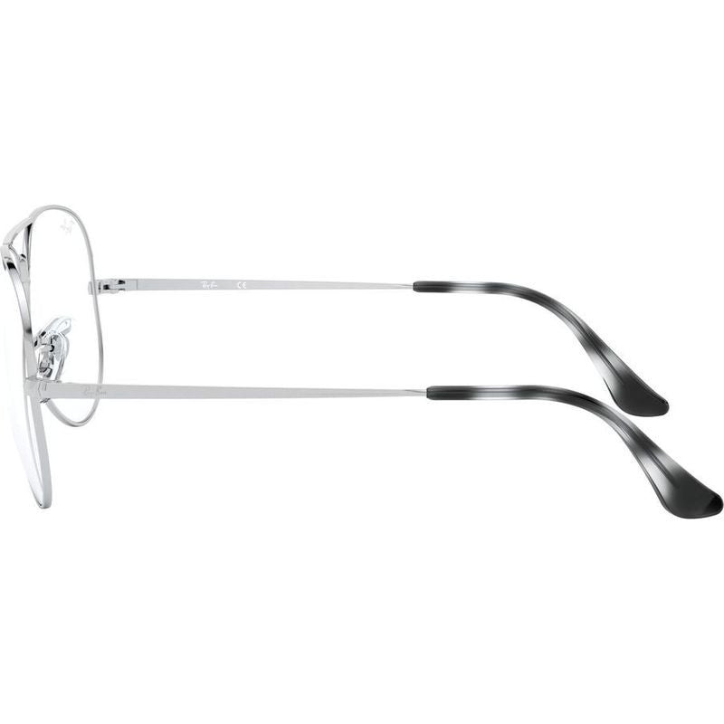 Aviator RX6489, Silver/Clear Lenses 58 Eye Size