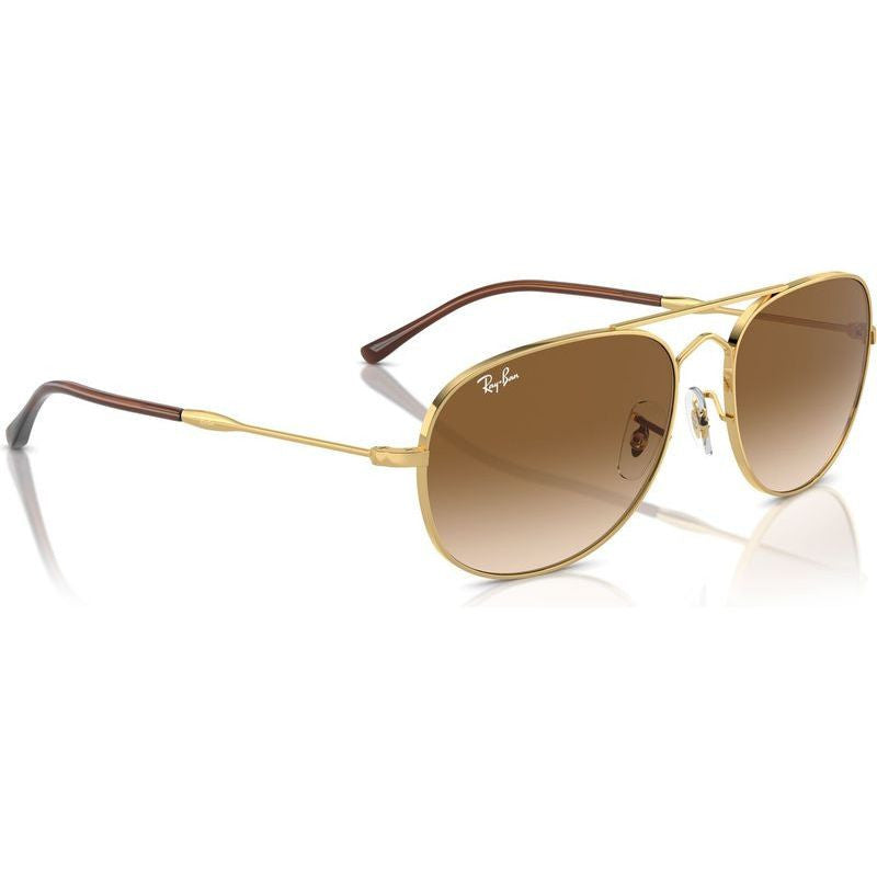 Bain Bridge RB3735, Arista Gold/Brown Clear Gradient Glass Lenses 57 Eye Size