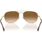 Bain Bridge RB3735, Arista Gold/Brown Clear Gradient Glass Lenses 57 Eye Size
