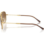 Bain Bridge RB3735, Arista Gold/Brown Clear Gradient Glass Lenses 57 Eye Size