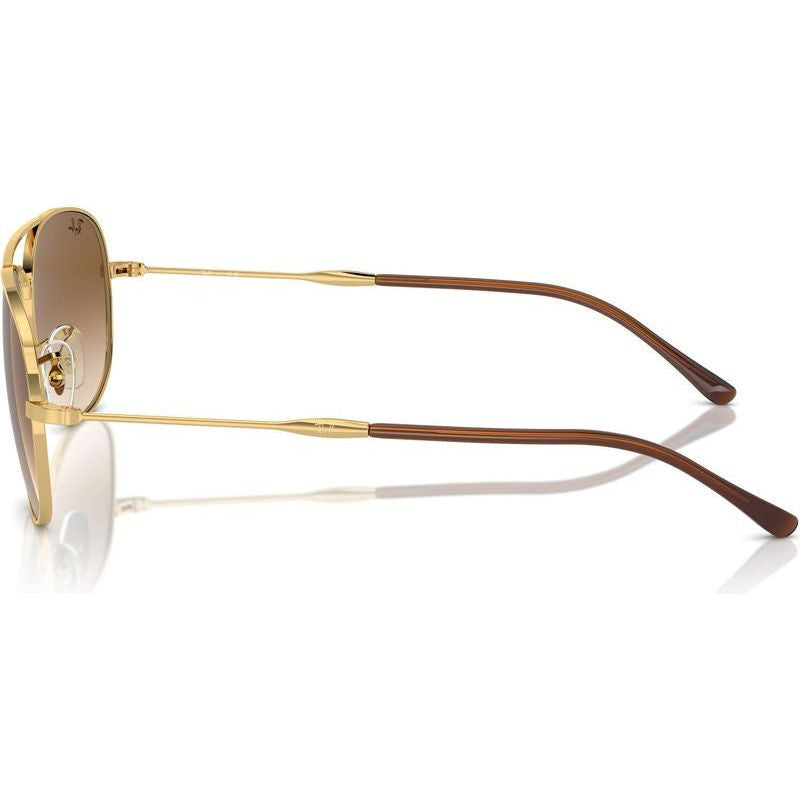 Bain Bridge RB3735, Arista Gold/Brown Clear Gradient Glass Lenses 57 Eye Size