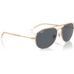 Bain Bridge RB3735, Rose Gold/Blue Glass Lenses 57 Eye Size