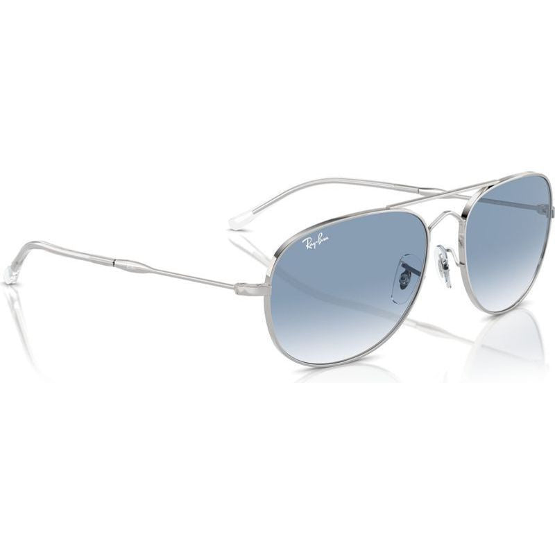 Bain Bridge RB3735, Silver/Blue Clear Gradient Glass Lenses 60 Eye Size