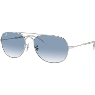 Bain Bridge RB3735, Silver/Blue Clear Gradient Glass Lenses 60 Eye Size