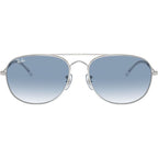 Bain Bridge RB3735, Silver/Blue Clear Gradient Glass Lenses 60 Eye Size