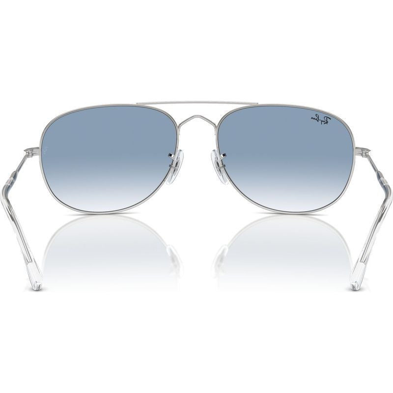 Bain Bridge RB3735, Silver/Blue Clear Gradient Glass Lenses 57 Eye Size