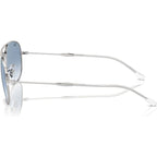 Bain Bridge RB3735, Silver/Blue Clear Gradient Glass Lenses 60 Eye Size