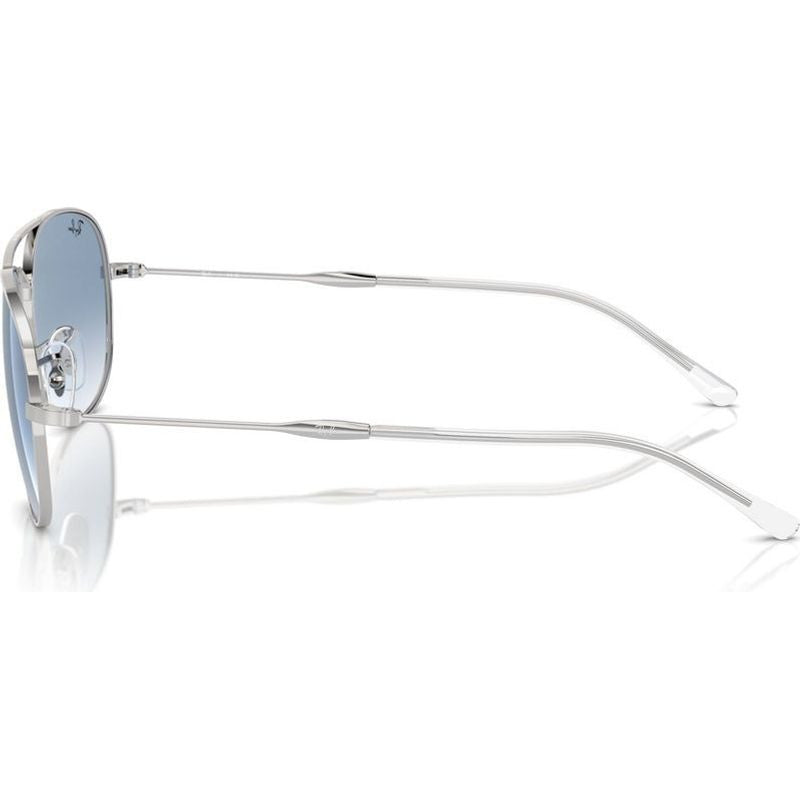 Bain Bridge RB3735, Silver/Blue Clear Gradient Glass Lenses 60 Eye Size