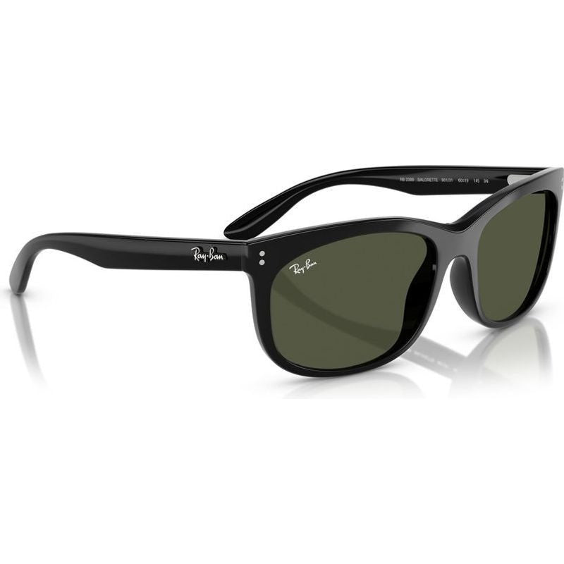 Balorette RB2389, Black/Green Glass Lenses 57 Eye Size