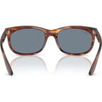 Balorette RB2389, Striped Havana/Blue Glass Lenses 57 Eye Size