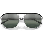 Bill One RB2205, Black on Transparent/Silver and Blue Gradient Mirror Polarised Glass Lenses