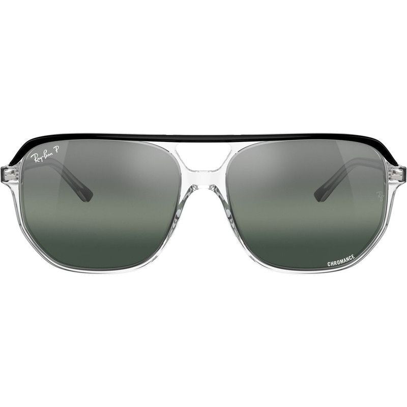 Bill One RB2205, Black on Transparent/Silver and Blue Gradient Mirror Polarised Glass Lenses