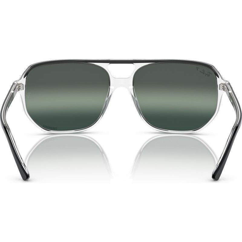 Bill One RB2205, Black on Transparent/Silver and Blue Gradient Mirror Polarised Glass Lenses