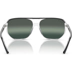 Bill One RB2205, Black on Transparent/Silver and Blue Gradient Mirror Polarised Glass Lenses